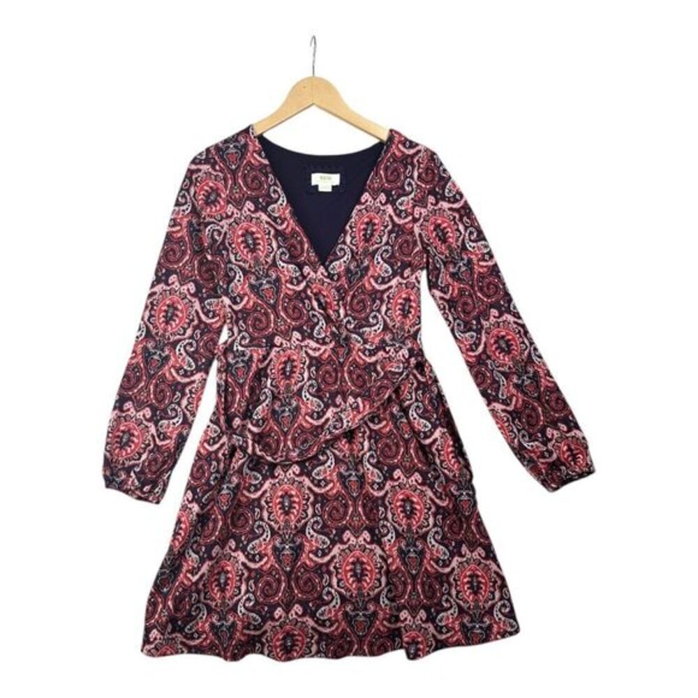 Anthropologie‎ Maeve Paisley Long Sleeve Dress size Small Multicolor